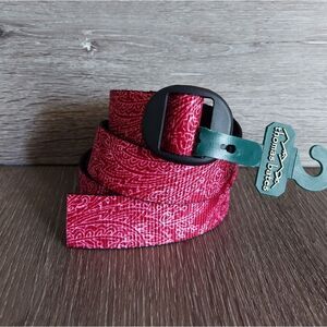 Thomas Bates Women's Backpacker Patterned Canvas Web Belt